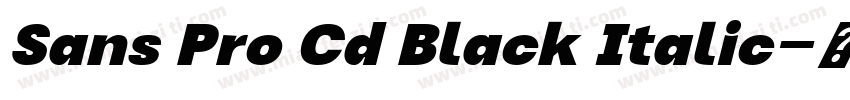 Sans Pro Cd Black Italic字体转换